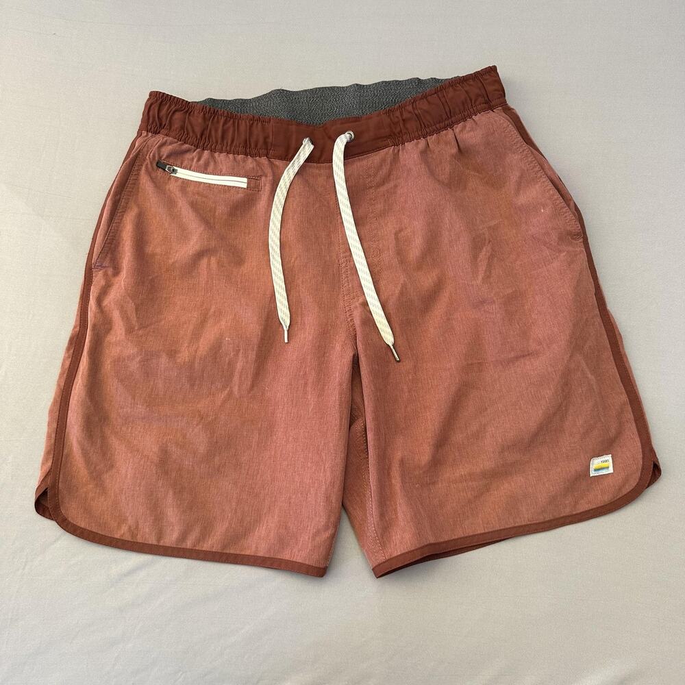 Vuori Shorts Waist Sz 30 Red Drawstring Athletic Pocket Quickstretch Quick Dry